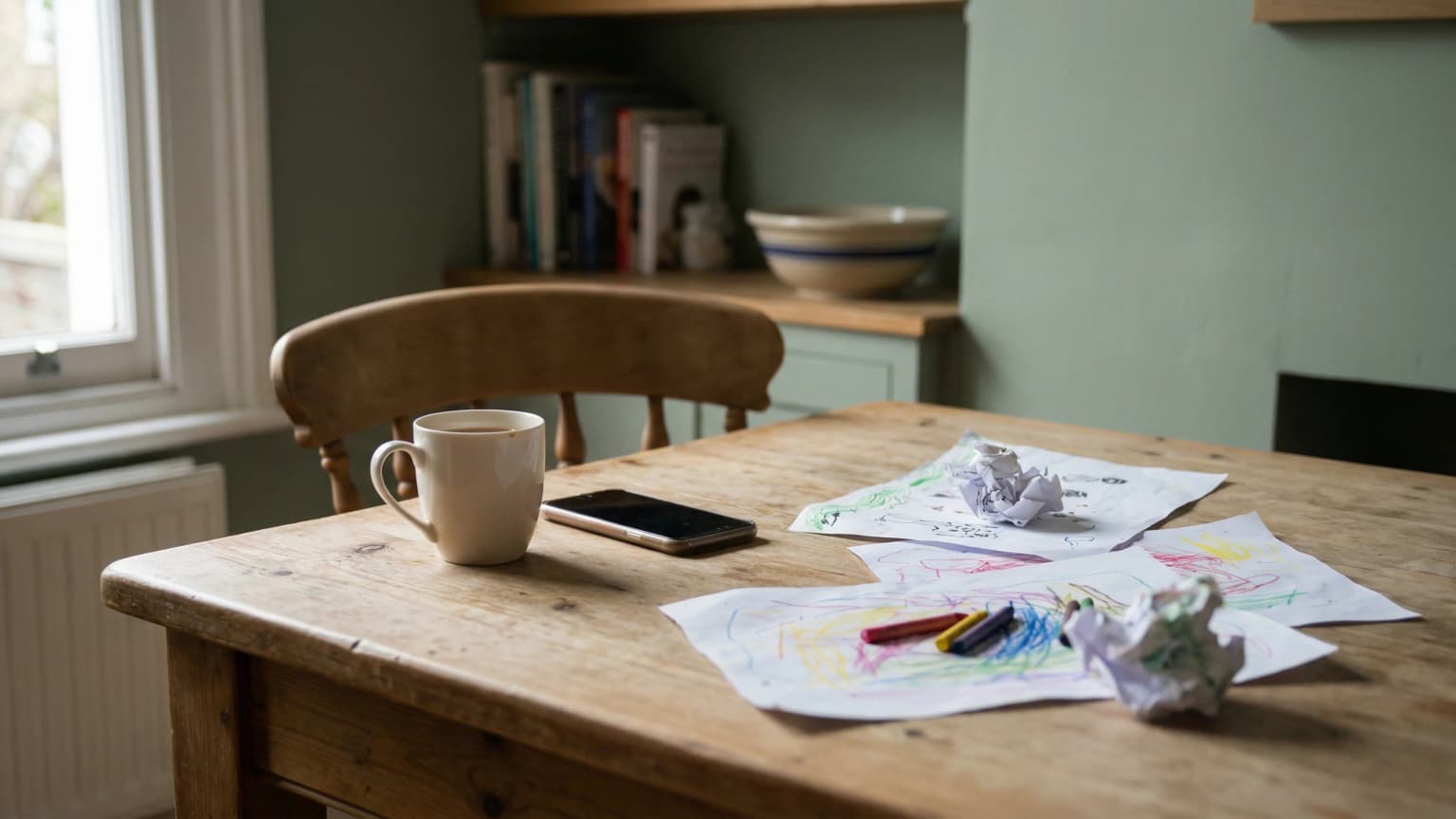 Kitchen table scene — the moment toodaloo started