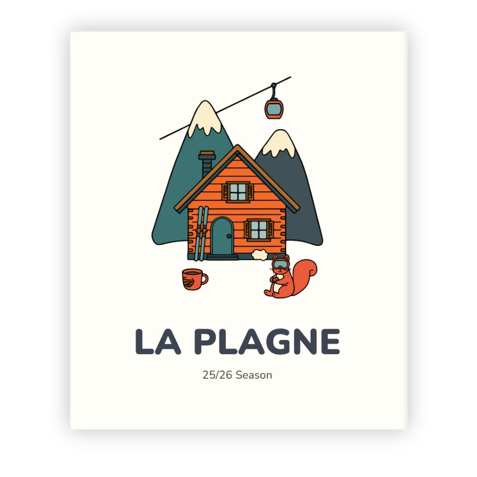 Skiing Holiday Colouring Book